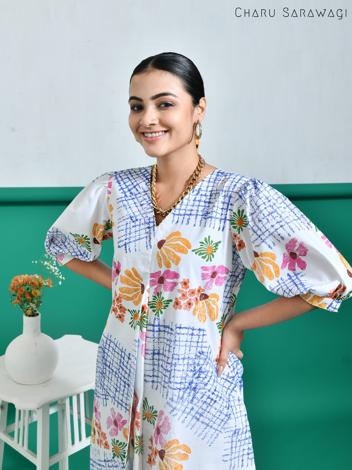 Daisy Dress (HandPrinted)