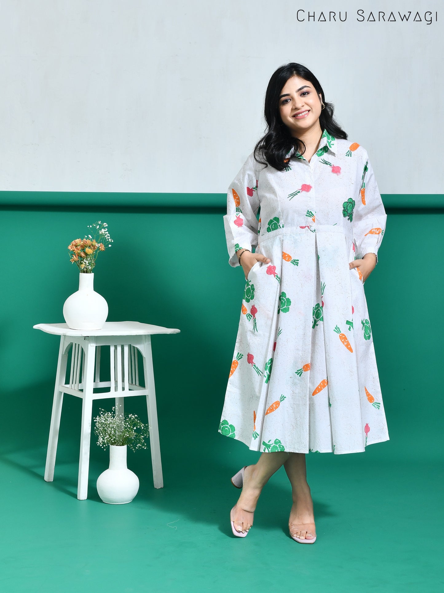 Veggie Dress (HandPrinted)