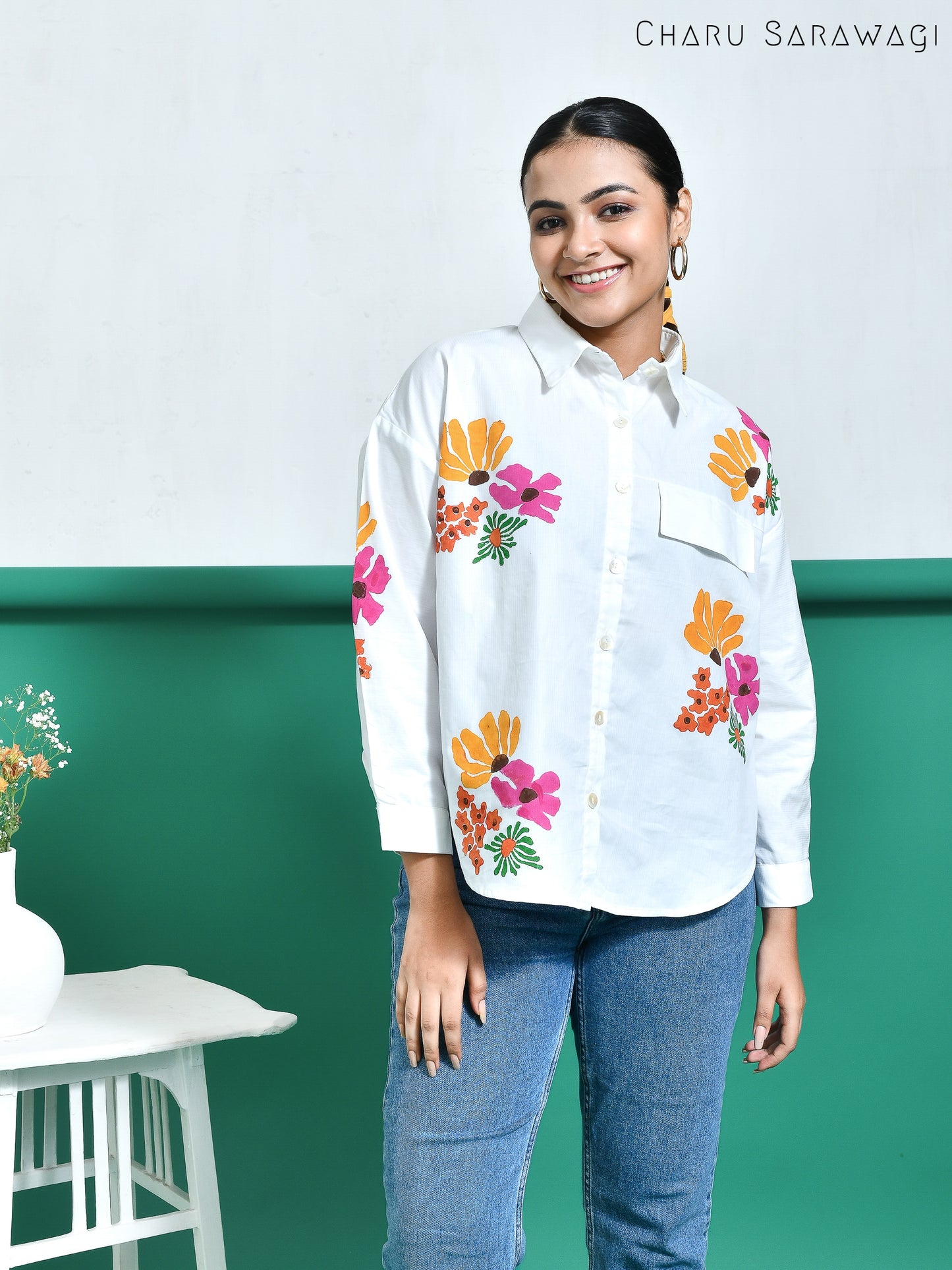 Daisy Shirt (HandPrinted)