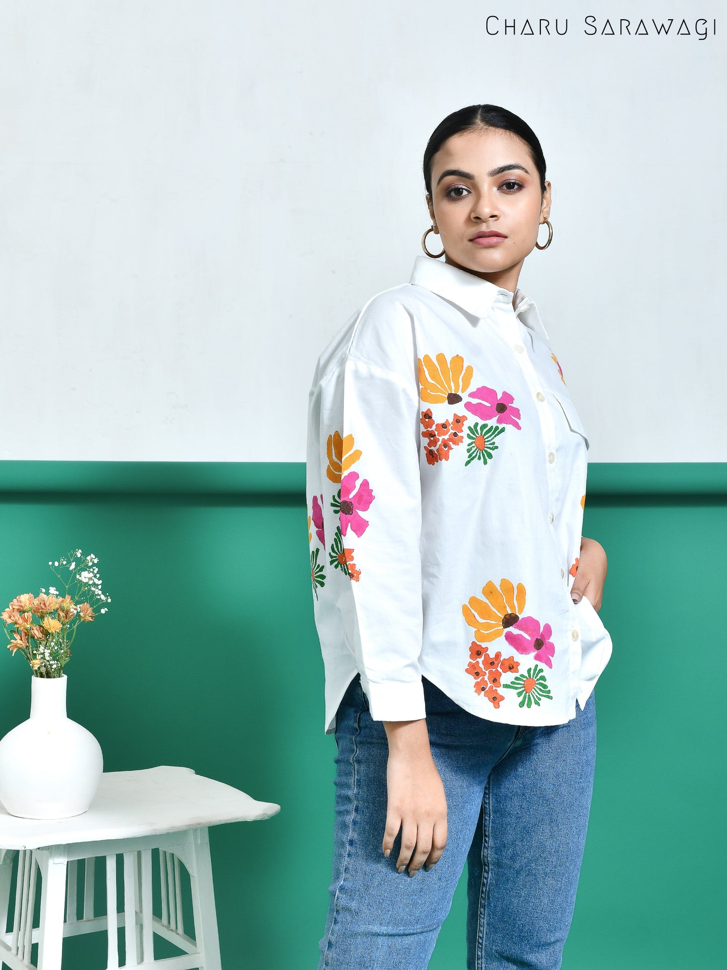 Daisy Shirt (HandPrinted)