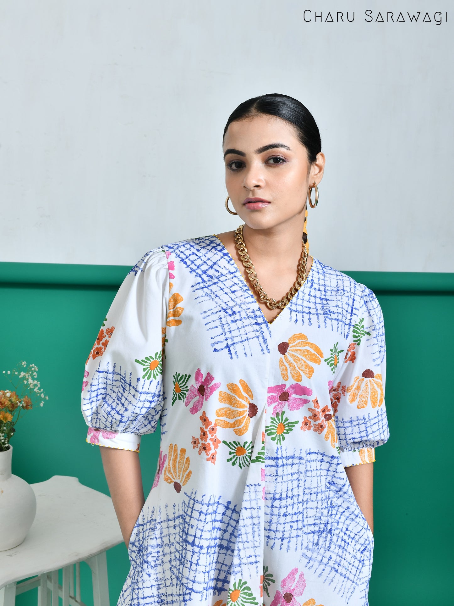 Daisy Dress (HandPrinted)