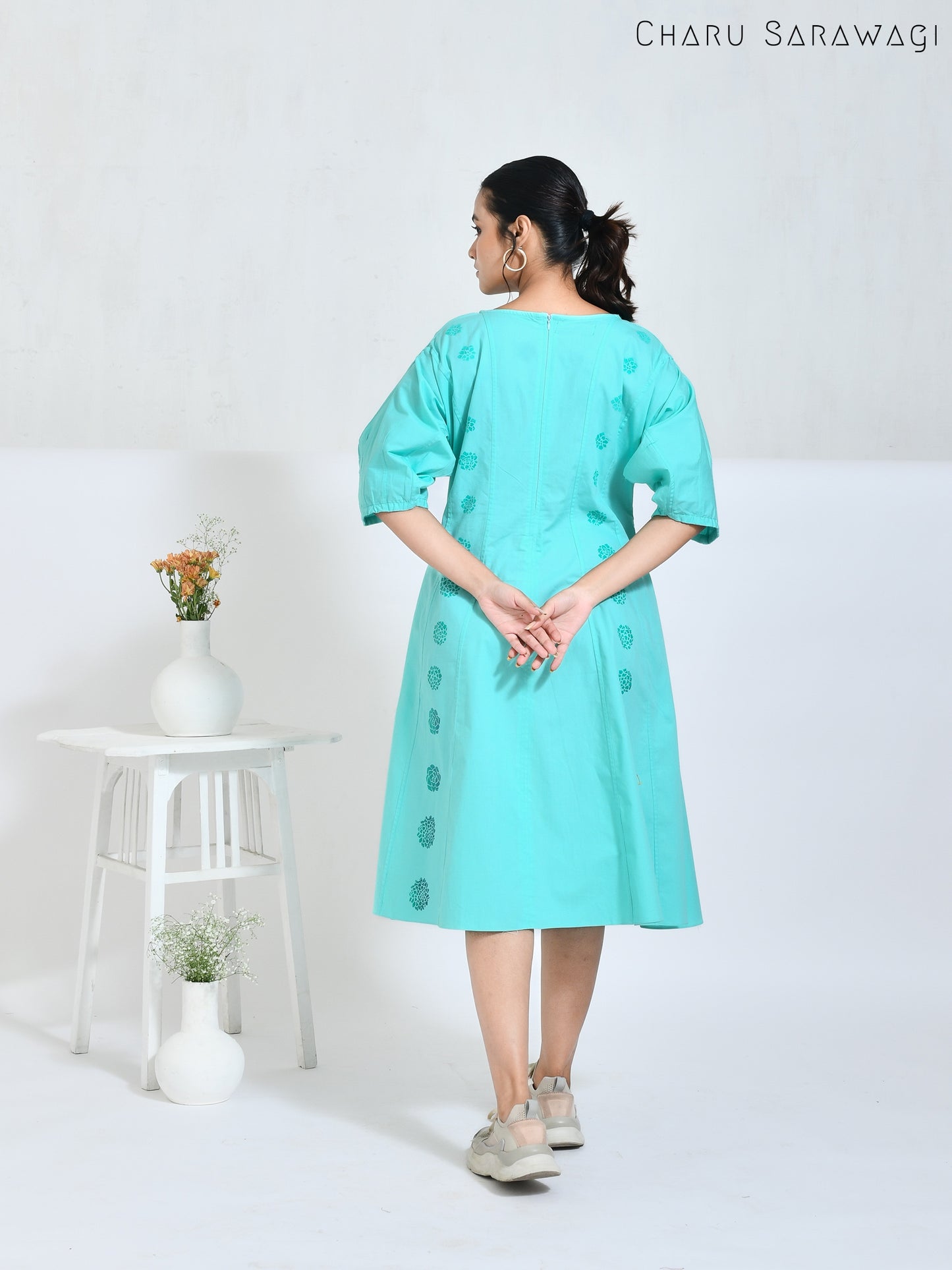 Under The Sky Dress (HandPrinted)