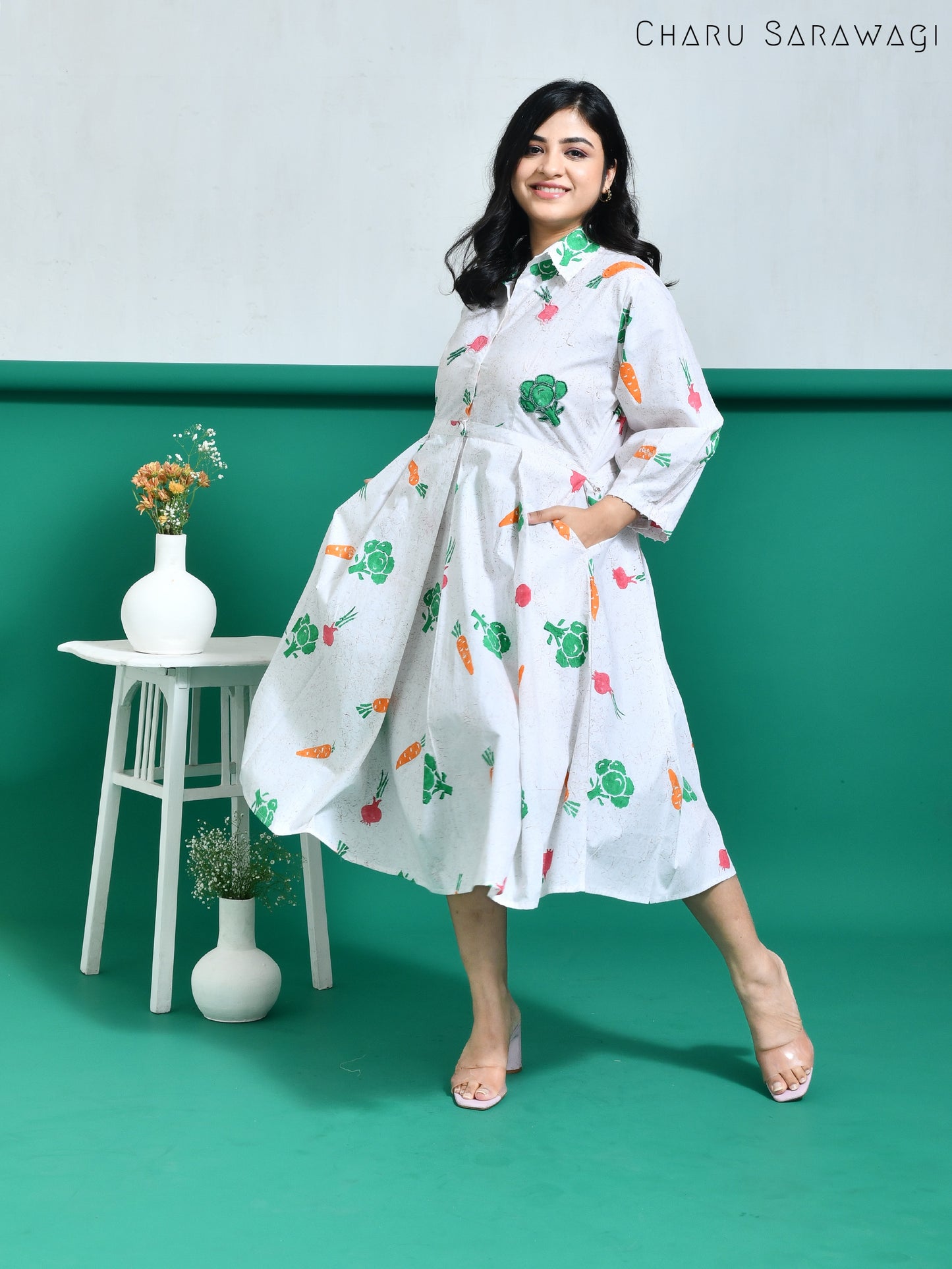 Veggie Dress (HandPrinted)