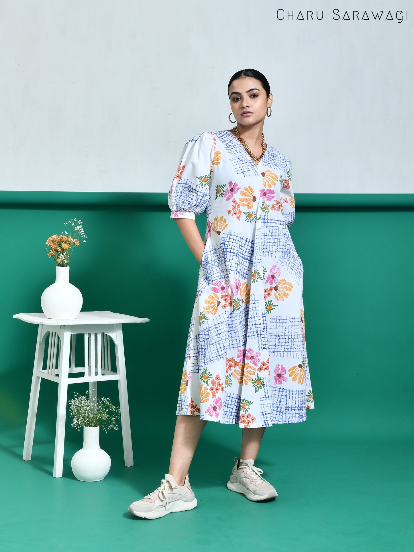 Daisy Dress (HandPrinted)