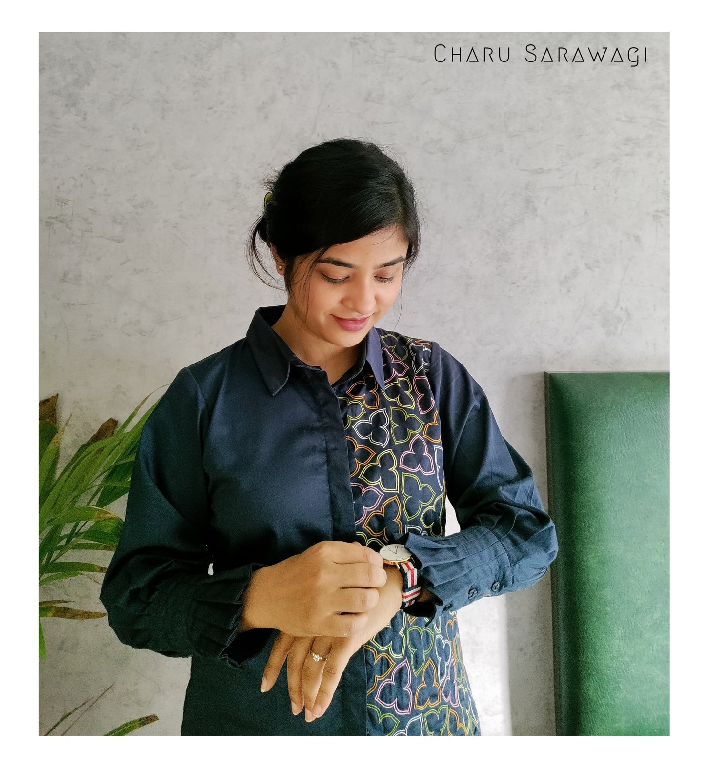 Abstract Floral Shirt
