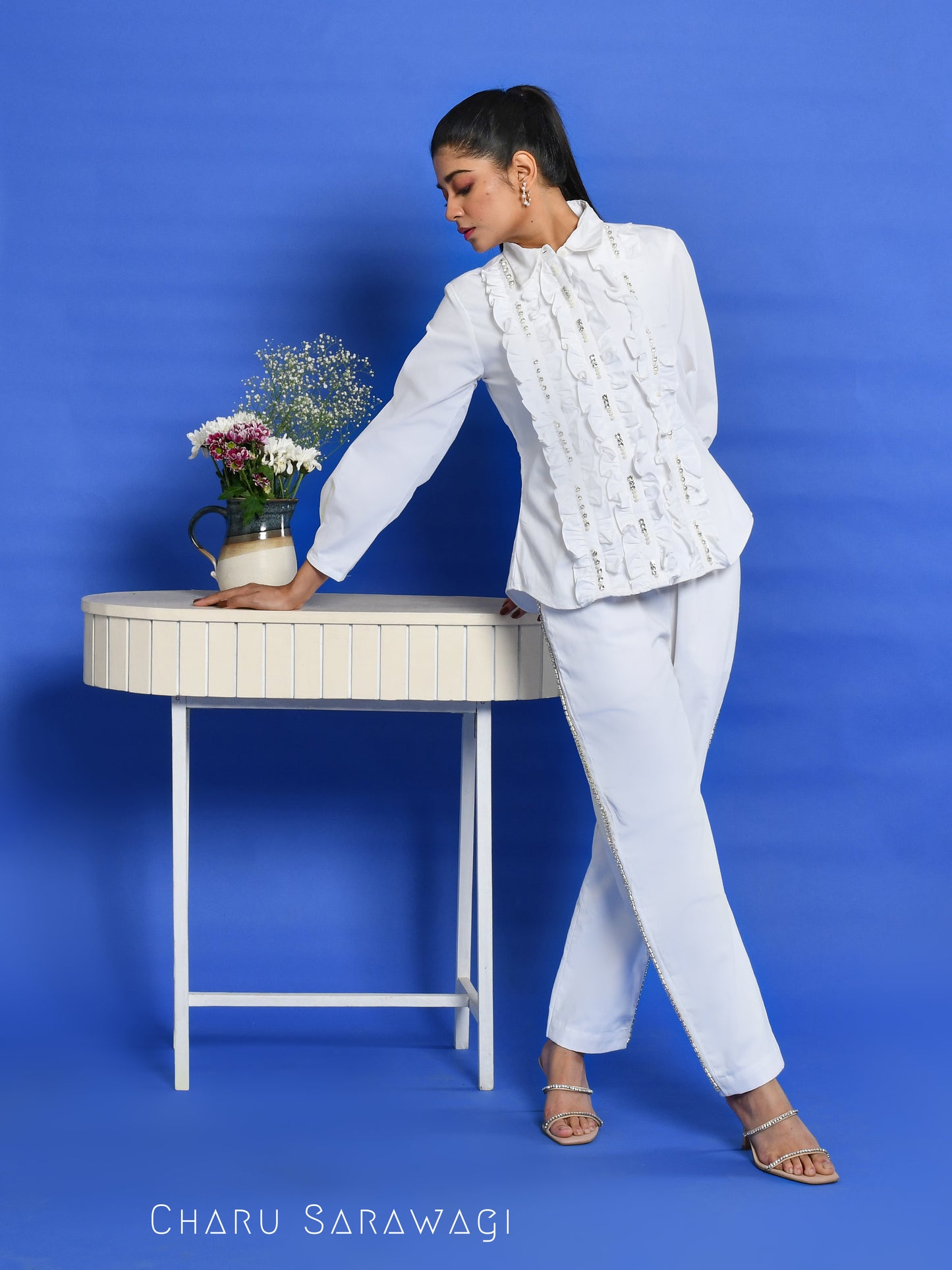 SWAROVSKI PEARL RIBBED CO-ORD SET