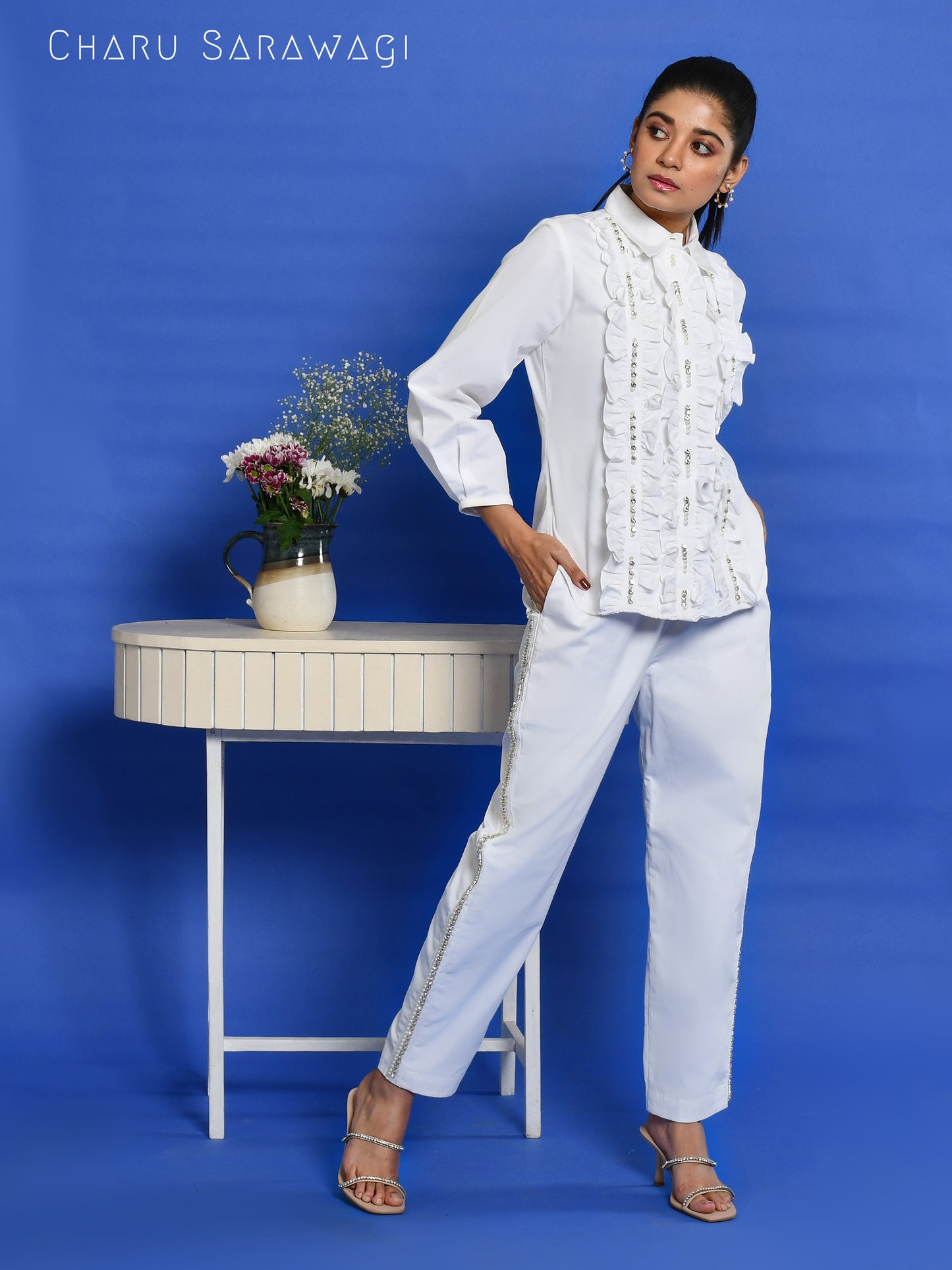 SWAROVSKI PEARL RIBBED CO-ORD SET