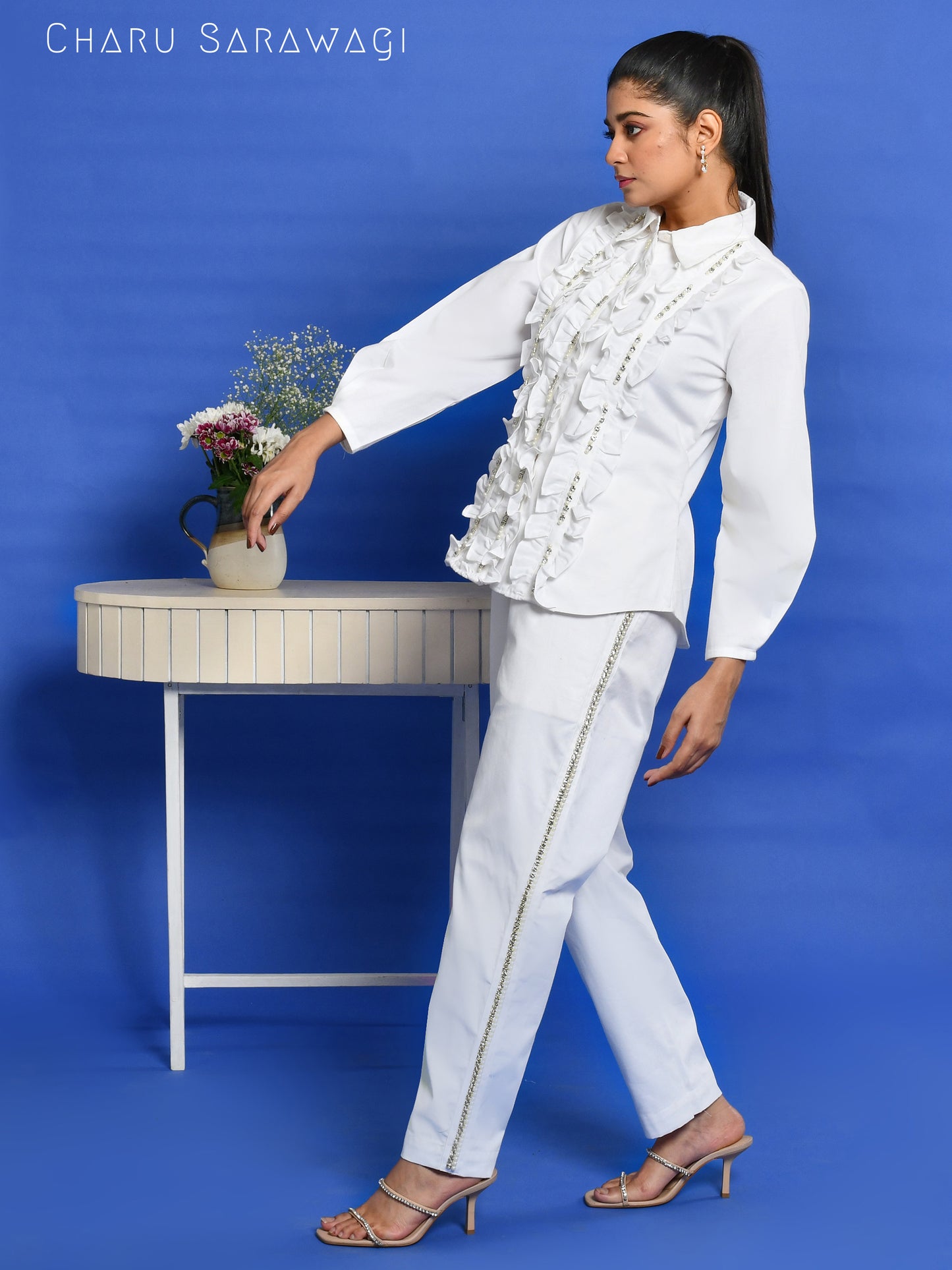 SWAROVSKI PEARL RIBBED CO-ORD SET