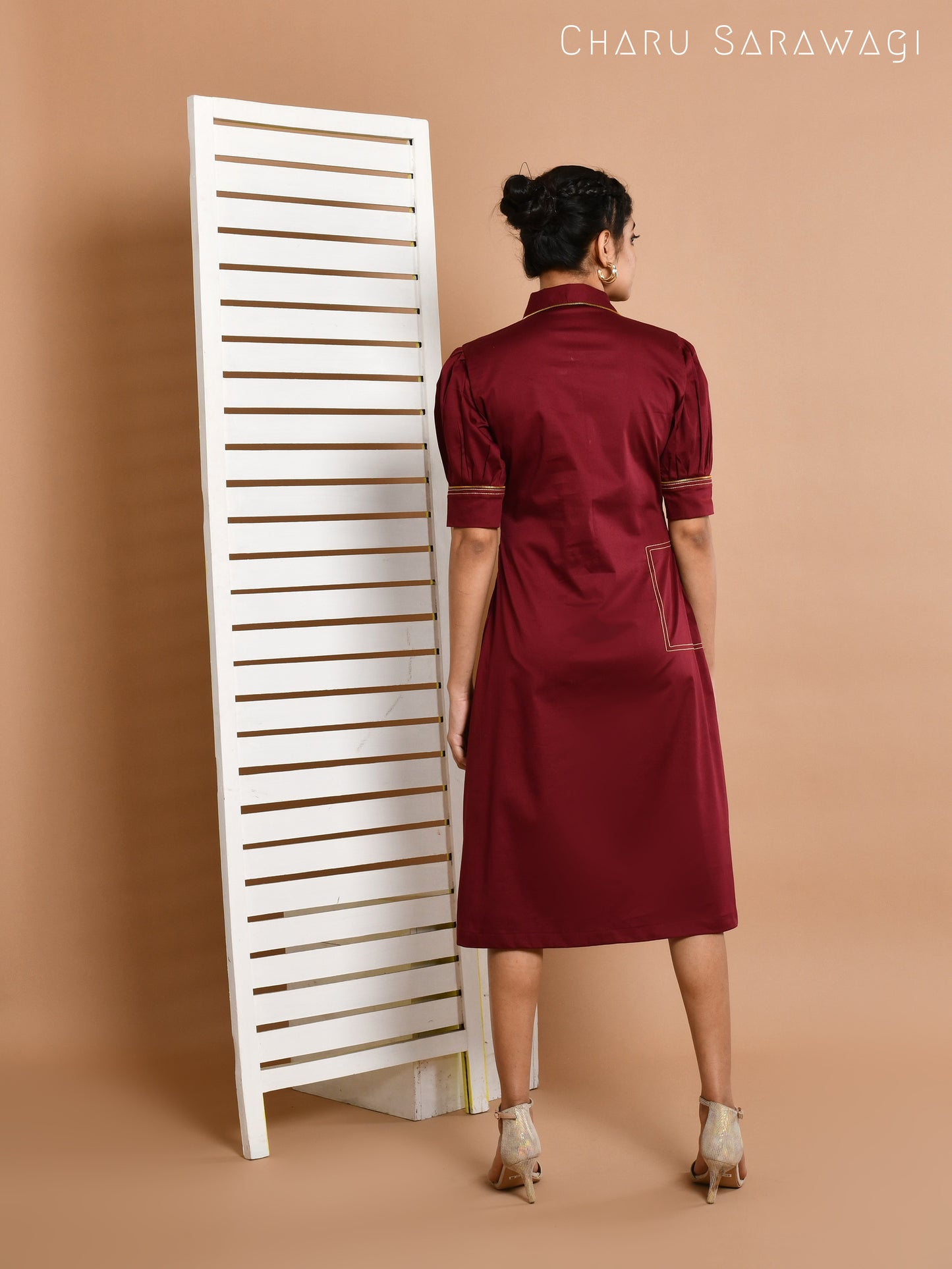 ZIP IT UP DRESS (WINE)