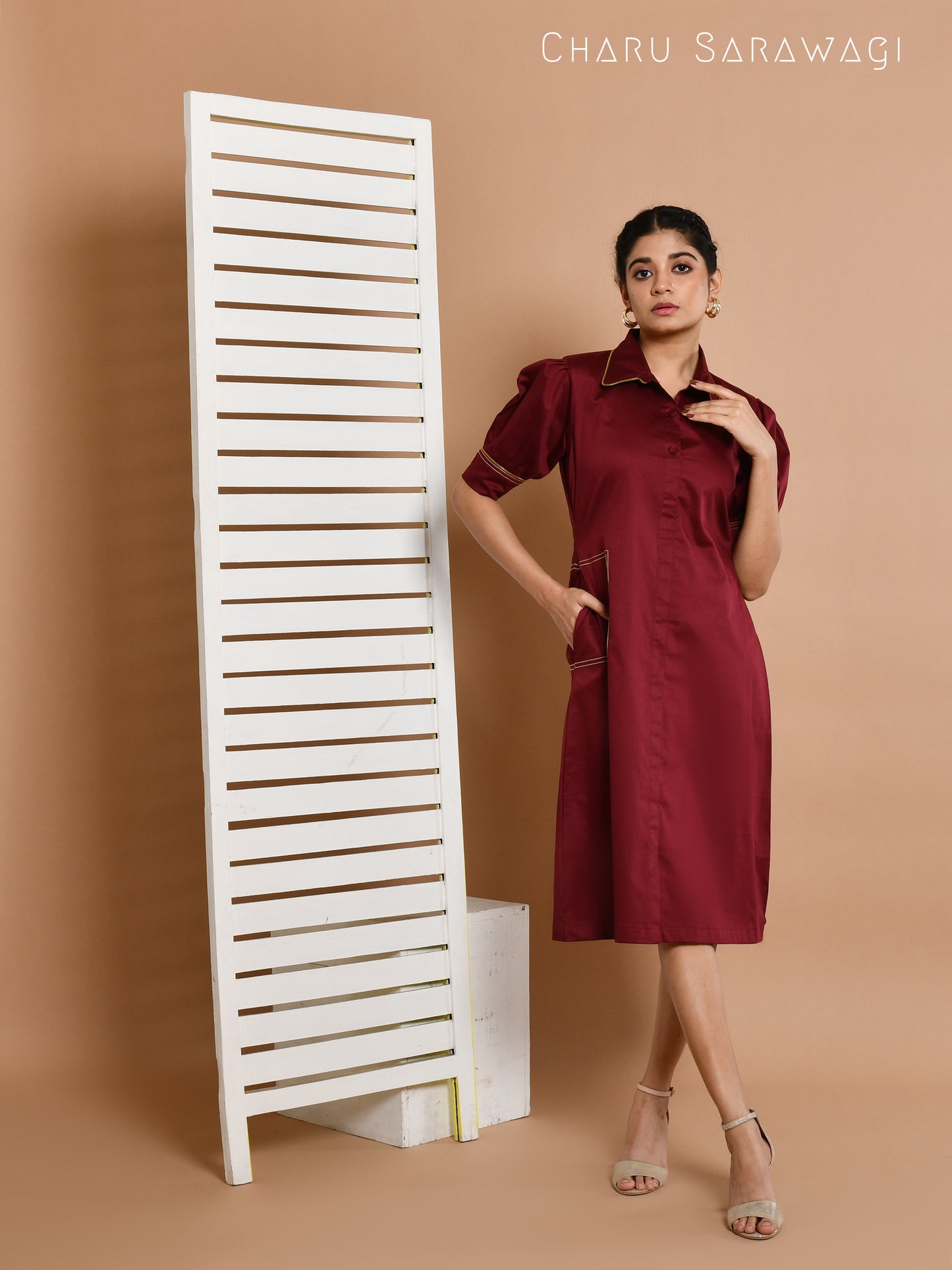 ZIP IT UP DRESS (WINE)