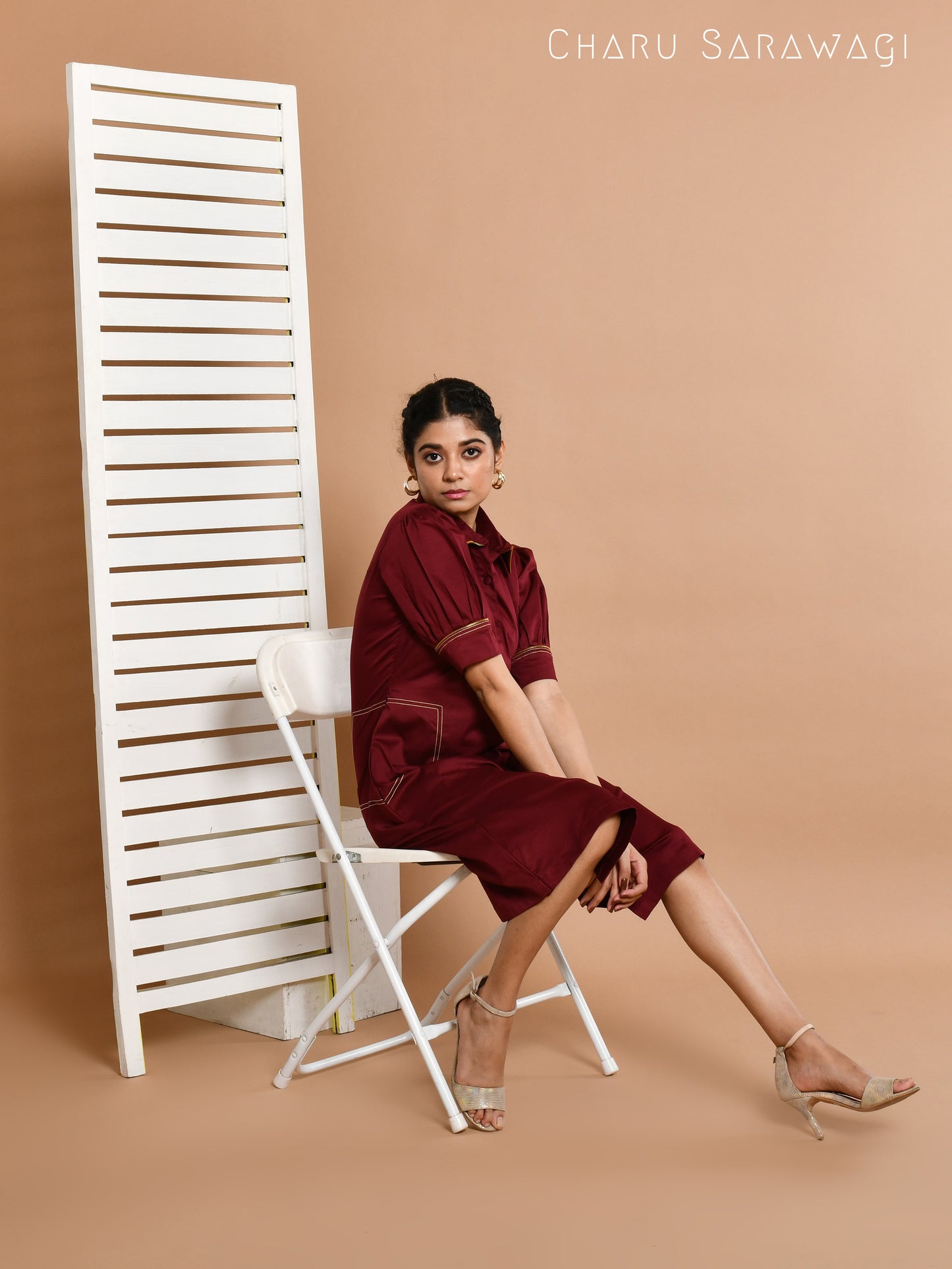 ZIP IT UP DRESS (WINE)