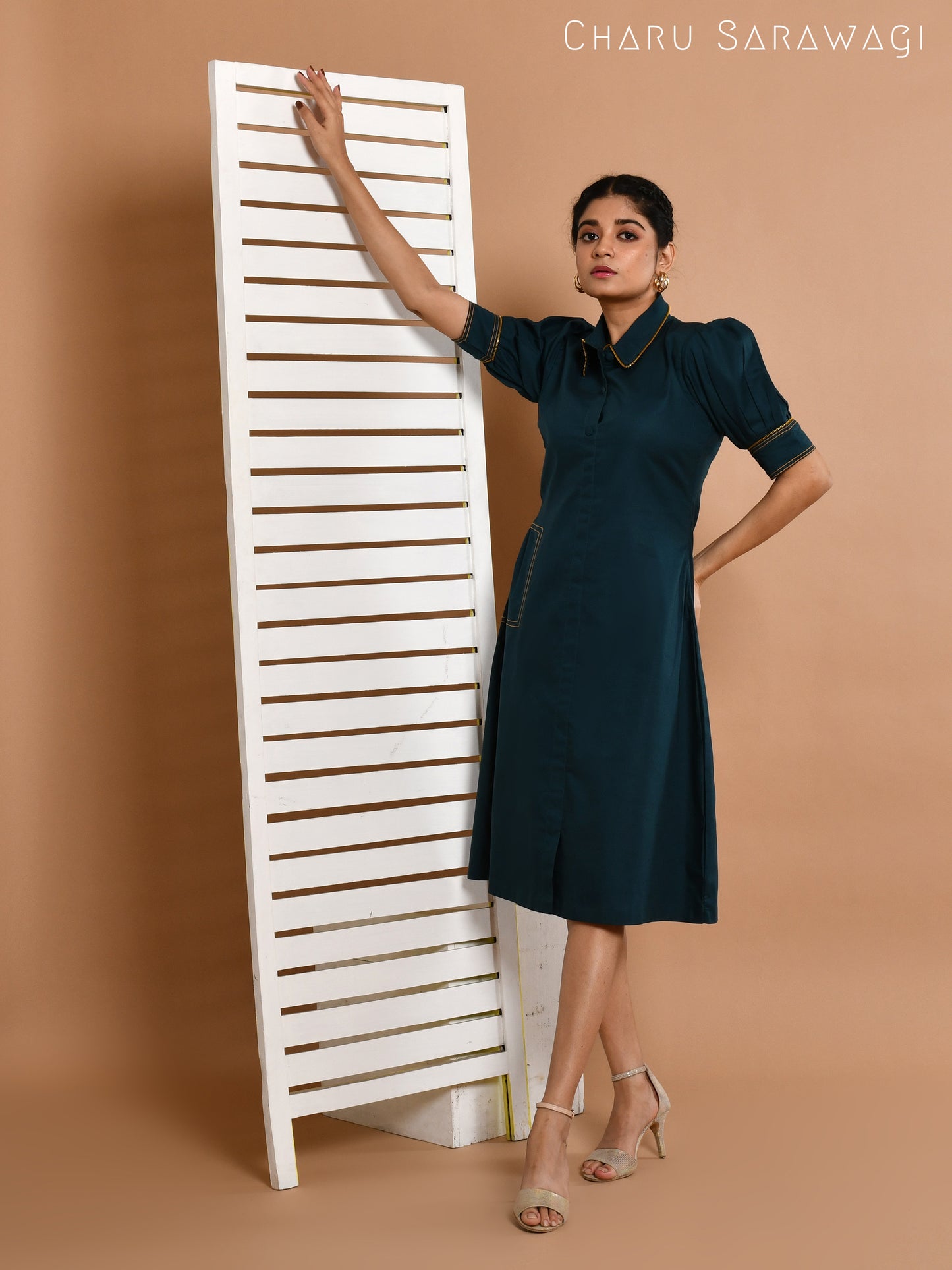 ZIP IT UP DRESS (TEAL)