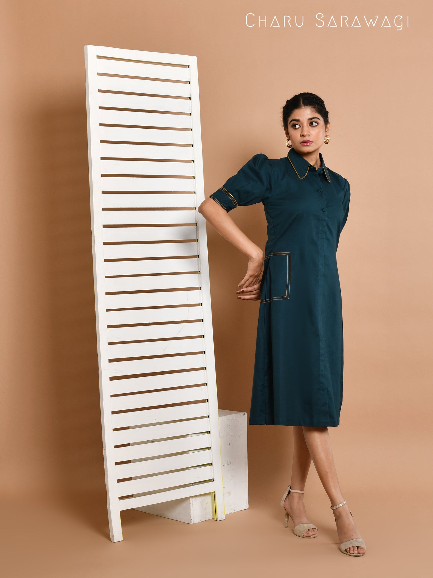 ZIP IT UP DRESS (TEAL)