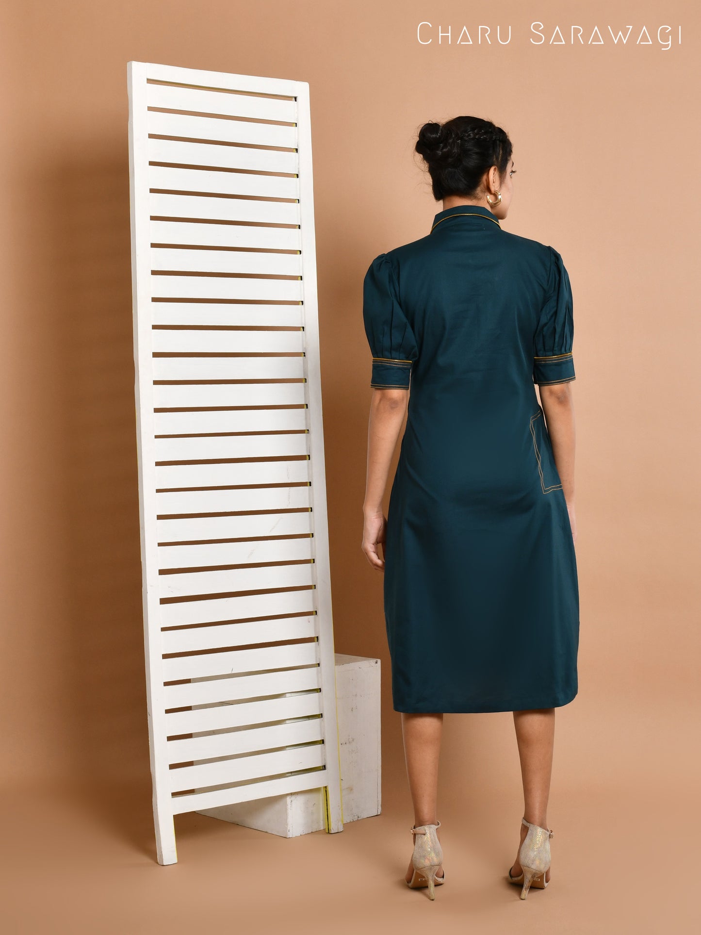 ZIP IT UP DRESS (TEAL)