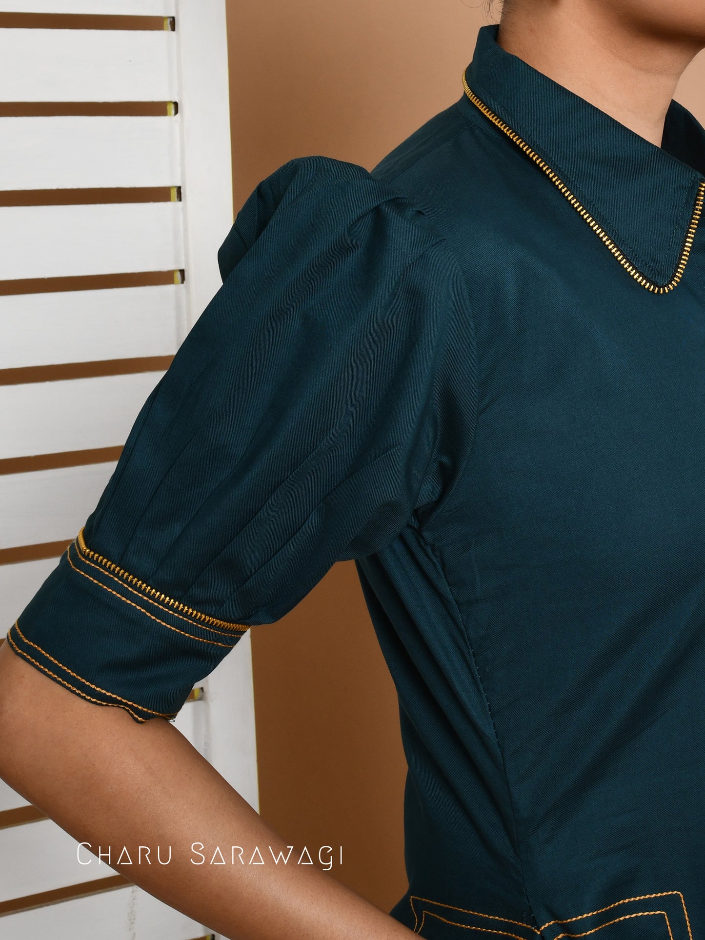 ZIP IT UP DRESS (TEAL)
