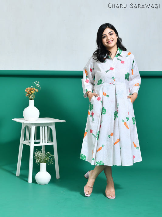 Veggie Dress (HandPrinted)